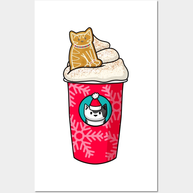 Ginger Bread Latte Cat Wall Art by Doodlecats 